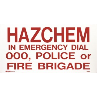 Hazchem Dial 000 Sign
